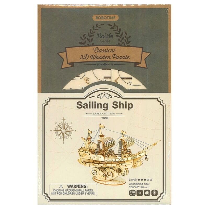 Classical 3D Wooden - Sailing Ship