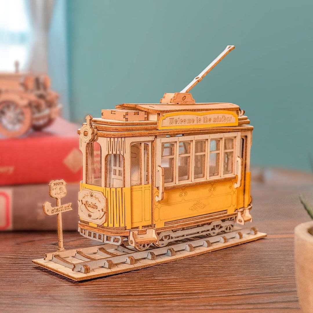 Classical 3D Wooden - Tram Carriage - Image 4