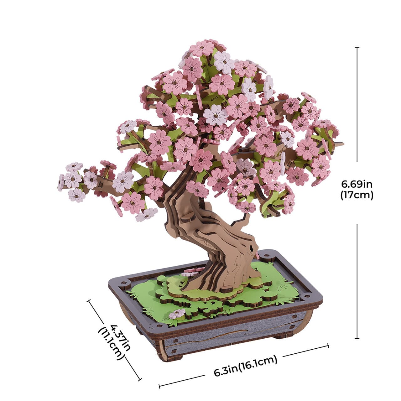 Classical 3D Wooden - Sakura Bonsai - Image 3