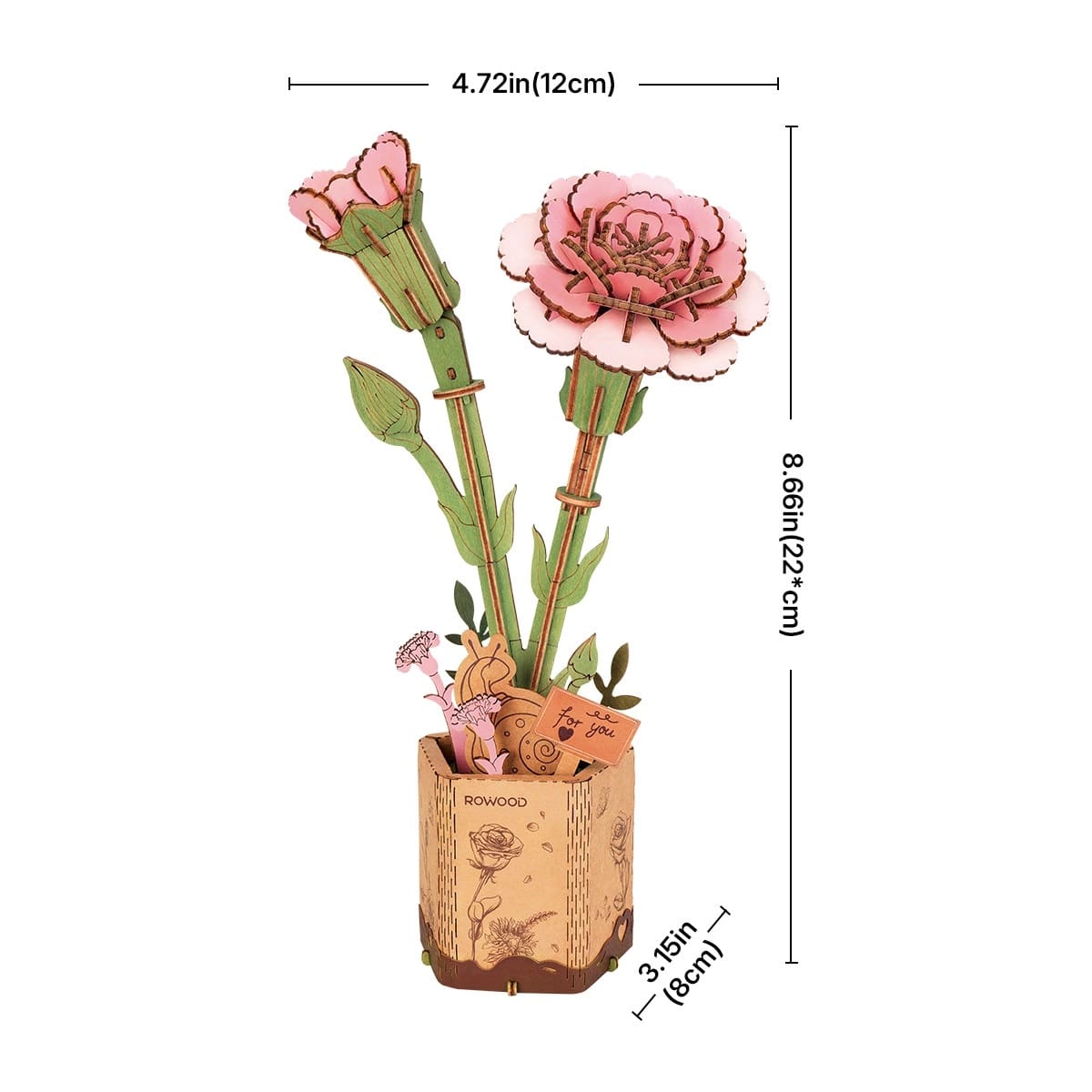Wood Bloom - Pink Carnation - Image 3
