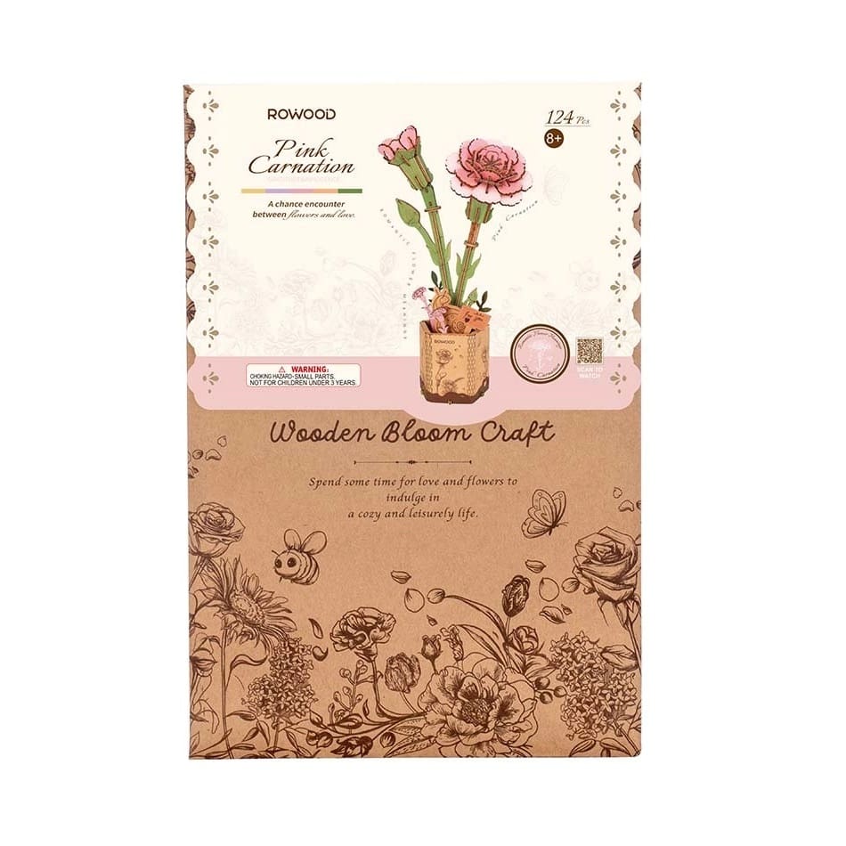 Wood Bloom - Pink Carnation