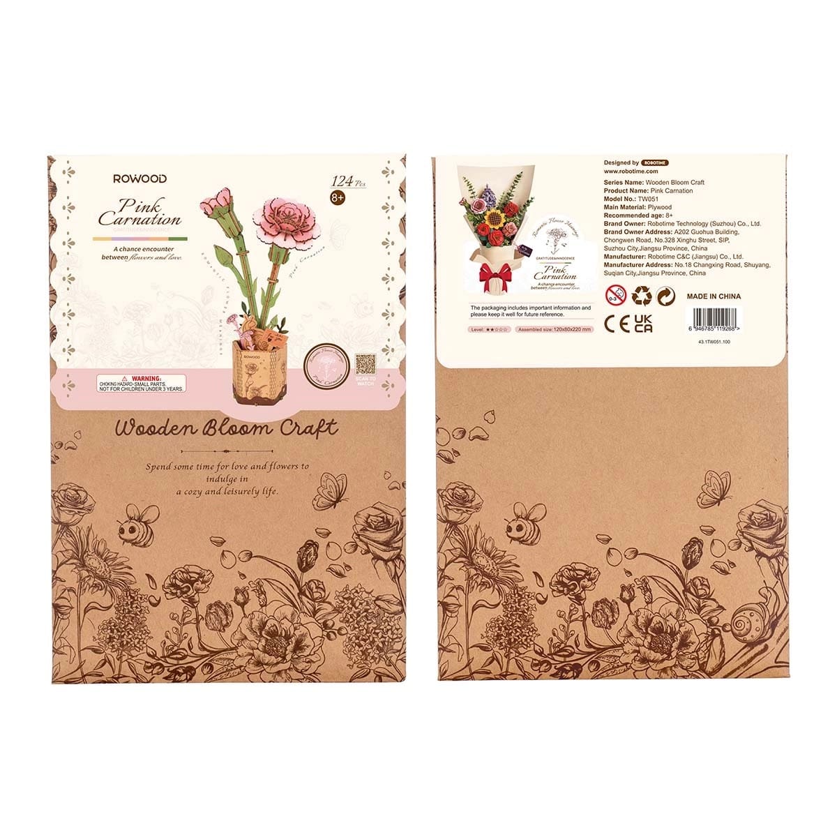 Wood Bloom - Pink Carnation - Image 4