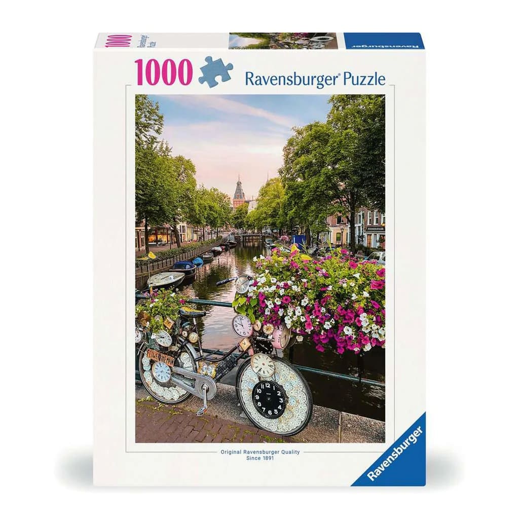 Bicycle And Flowers In Amsterdam - 1000pc