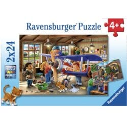 Airplane And Train Repairs Puzzle - 2x12pc