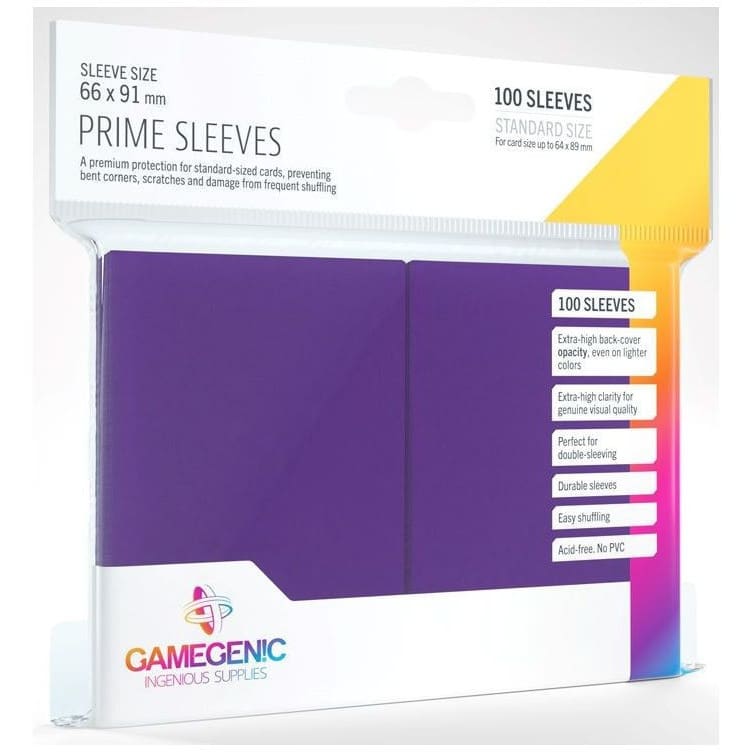 Gamegenic Prime Card Sleeves Purple (66mm x 91mm) (100 Sleeves Per Pack)