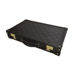 Obsidian PU Leather Backgammon 18in