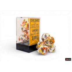 Polyhedral Brush Dice - 7D Sunrise