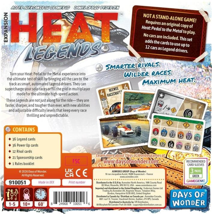 Heat: Pedal to the Metal - Legends Expansion - Image 4
