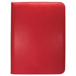 Binder - Vivid Zippered Pro Folder - 9 Pocket - Red