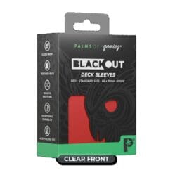 Palms Off Gaming - BLACKout Deck Sleeves - Standard - 100pc - RED