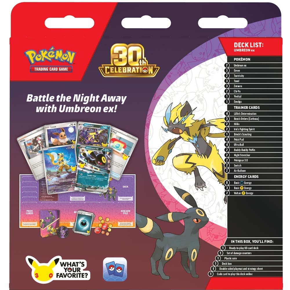 Pokemon - 30th Celebration - Espeon ex OR Umbreon ex - Battle Deck - Image 6