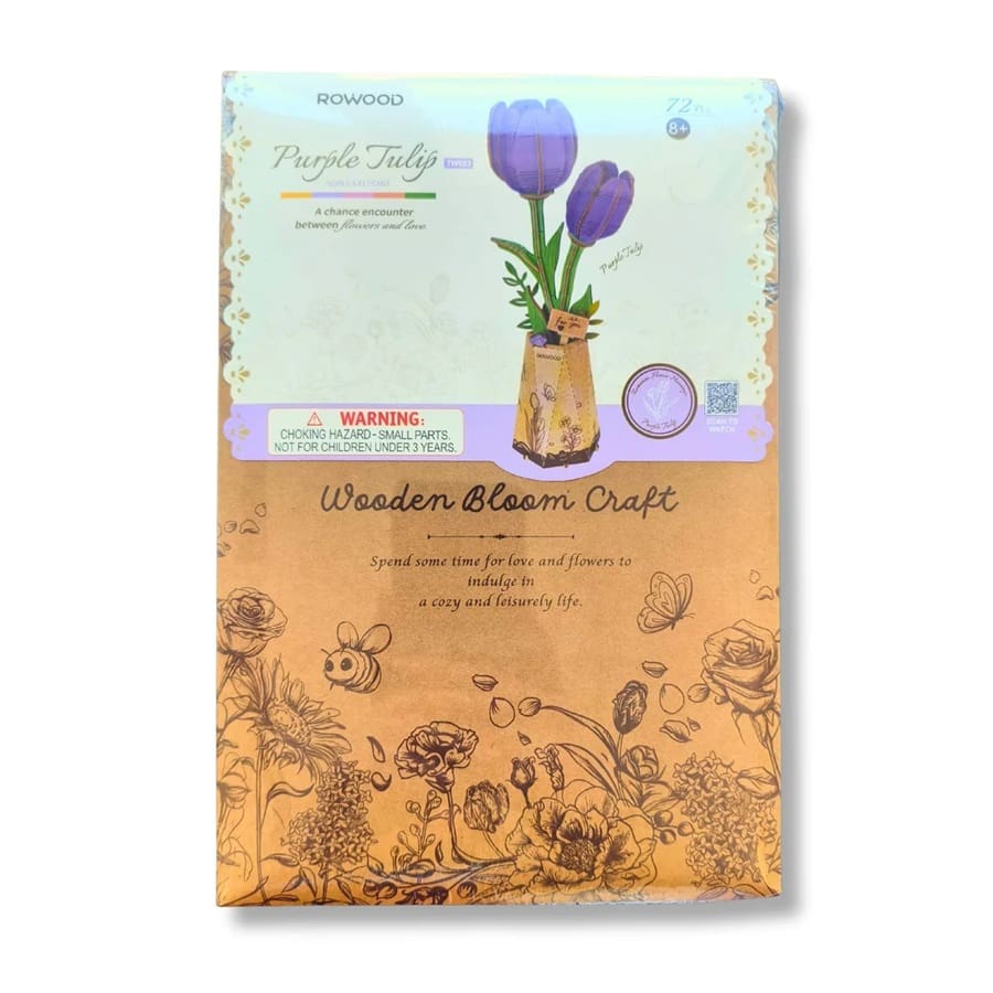Wood Bloom - Purple Tulip