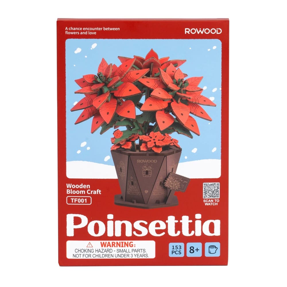 Wood Bloom - Poinsettia