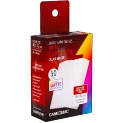 Gamegenic Board Game Card Sleeves - Mini European Clear Matte (46mm x 71mm) (50 Sleeves Per Pack)