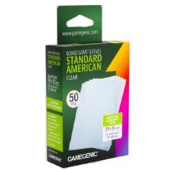 Gamegenic Board Game Card Sleeves - Standard American Clear (59mm x 91mm) (50 Sleeves Per Pack)