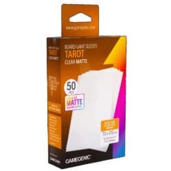 Gamegenic Board Game Card Sleeves - Tarot Clear Matte (73mm x 122mm) (50 Sleeves Per Pack)