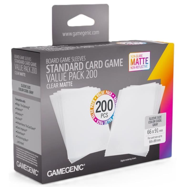 Gamegenic Matte Sleeves - Standard Card Game-Size Value Pack 200