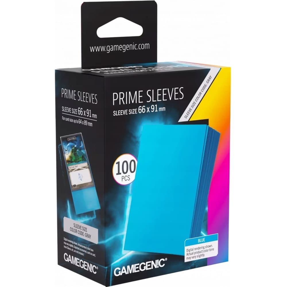Gamegenic Prime Card Sleeves - Blue (66 x 91mm) (100 Sleeves Per Pack)